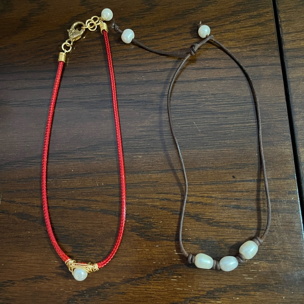 Two choker necklaces